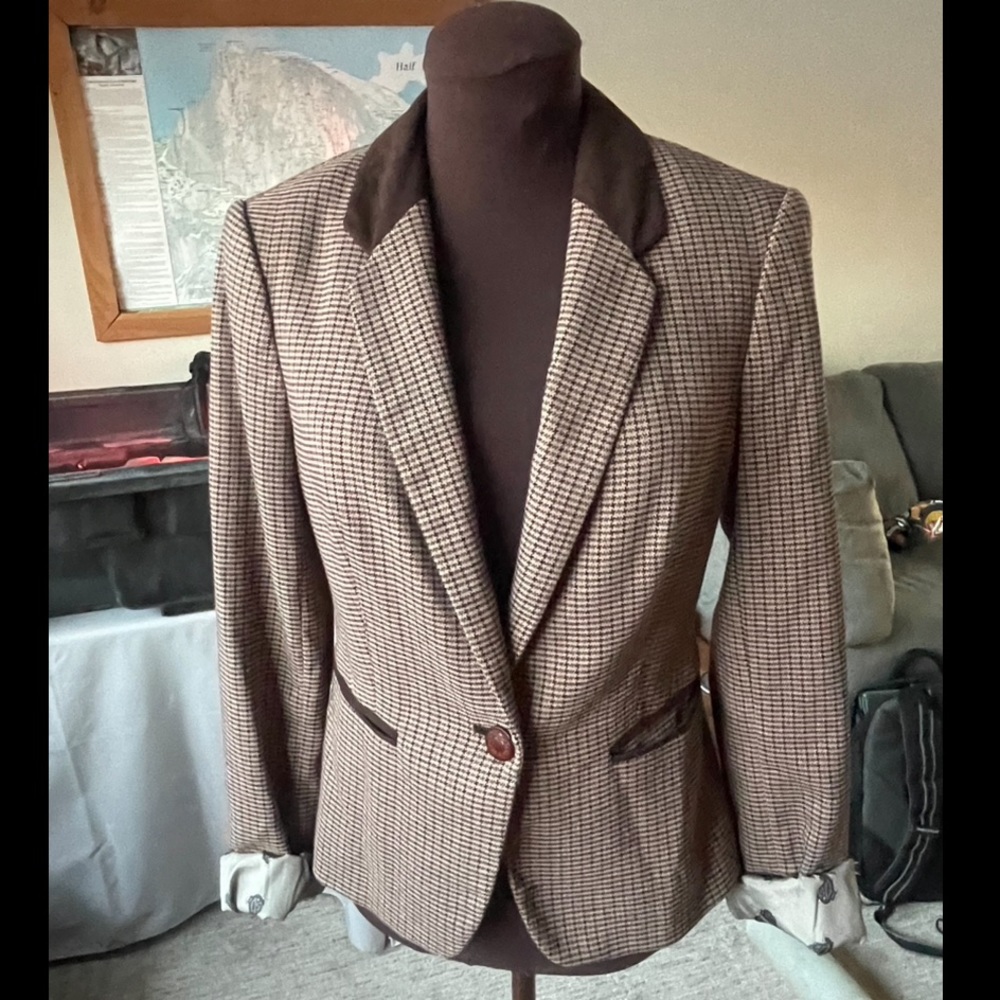 Patterned Suit Jacket Blazer - Business Casual - The Limited - Fun and Stylish